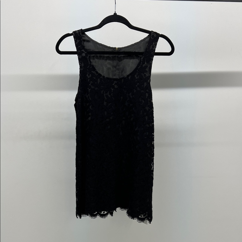 Theory Black Lace Tank Top